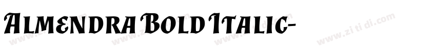 Almendra Bold Italic字体转换